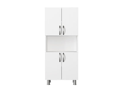 Armoire de salle de bain 4 portes bois blanc 59.4cm VWTR45149