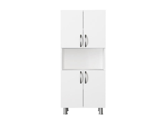 Armoire de salle de bain 4 portes bois blanc 59.4cm VWTR45149