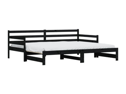 Lit de jour et lit gigogne sans matelas 90x190 cm bois massif LKAL93814