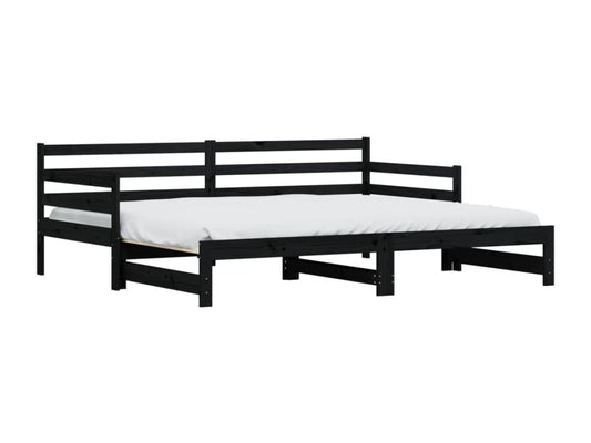 Lit de jour et lit gigogne sans matelas 90x190 cm bois massif LKAL93814