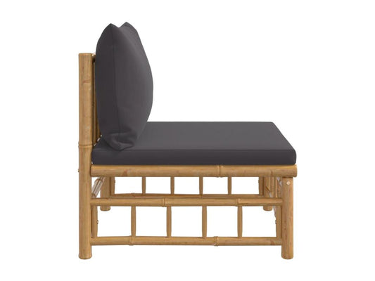 Canapé central de jardin avec coussins gris foncé Artigeo MEXK78444