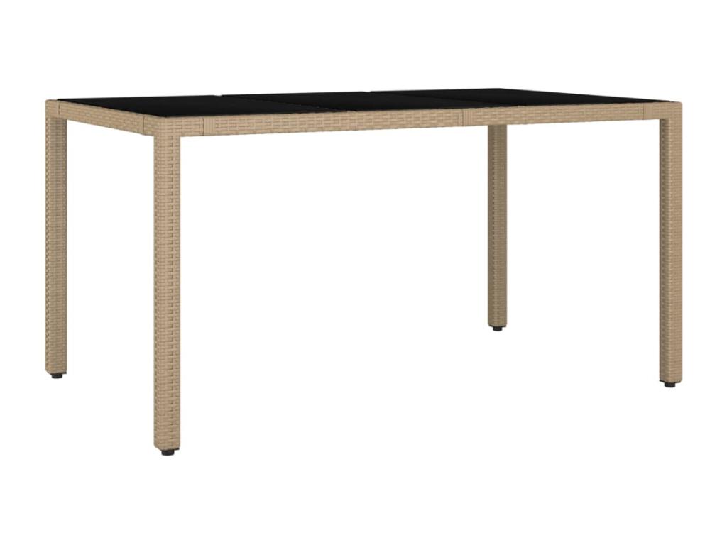 Ensemble à manger de jardin et coussins 7 pcs beige poly rotin YOSL09336