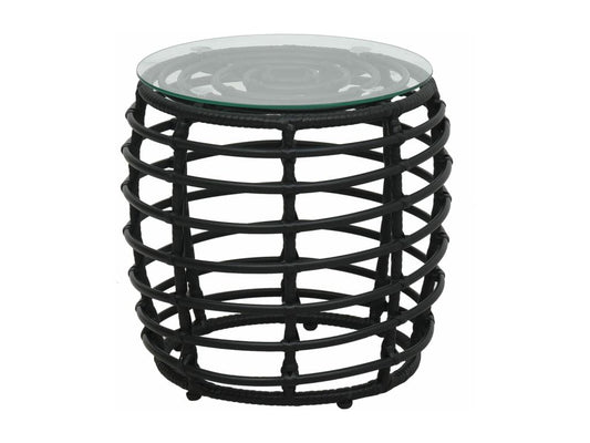 Ensemble de Artigeo 3 pcs Résine tressée Noir QMIL18575