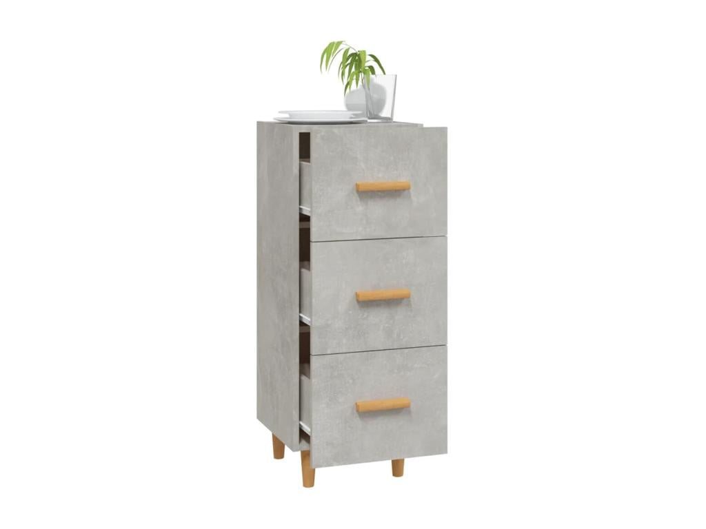 Buffet Gris béton 34.5x34x90 cm Bois d'ingénierie TLEG51590