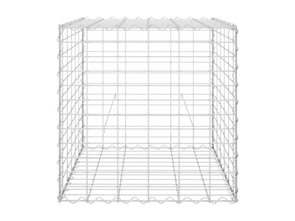 Lit surélevé Chezlova à gabion Fil d'acier 60x60x60 cm NDFU56601