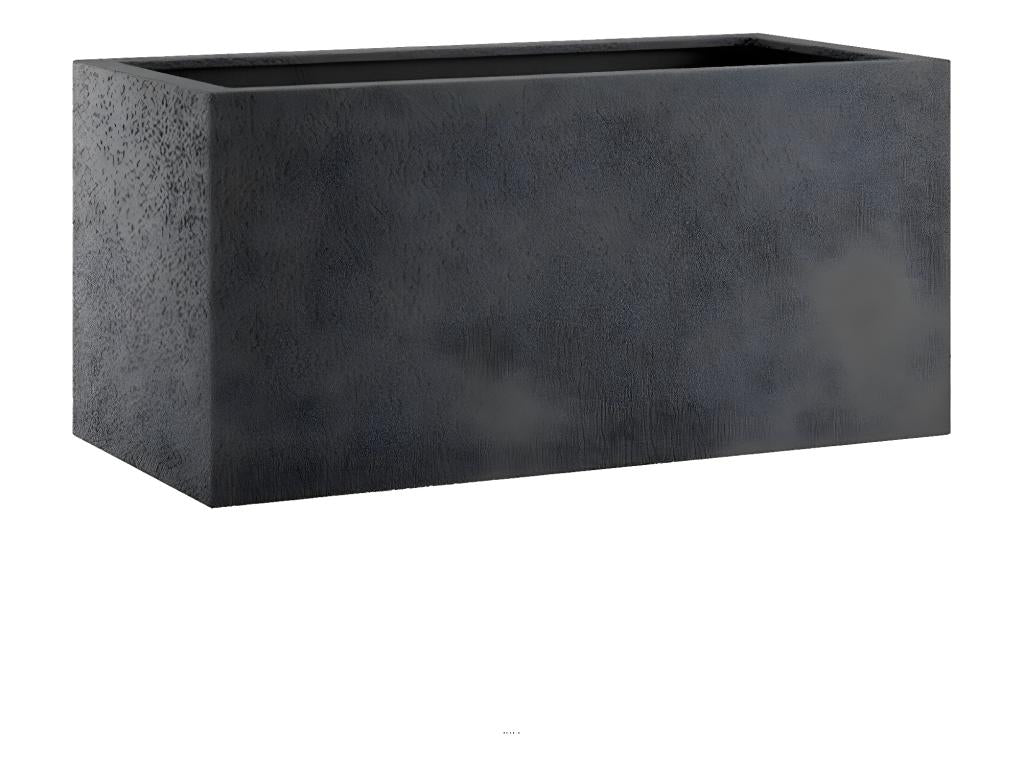 Bac fibres de verre Ext jardinière 77cm 37cm H37cm anthracite - dimhaut H 37 cm - couleur Gris anthracite QEEW67265