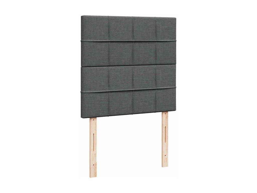 Cadre de lit ottoman avec matelas gris foncé 80x200 cm tissu AUMU72001