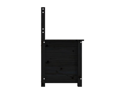 Banc Noir 80x41x77 Bois de pin massif VSLB30273