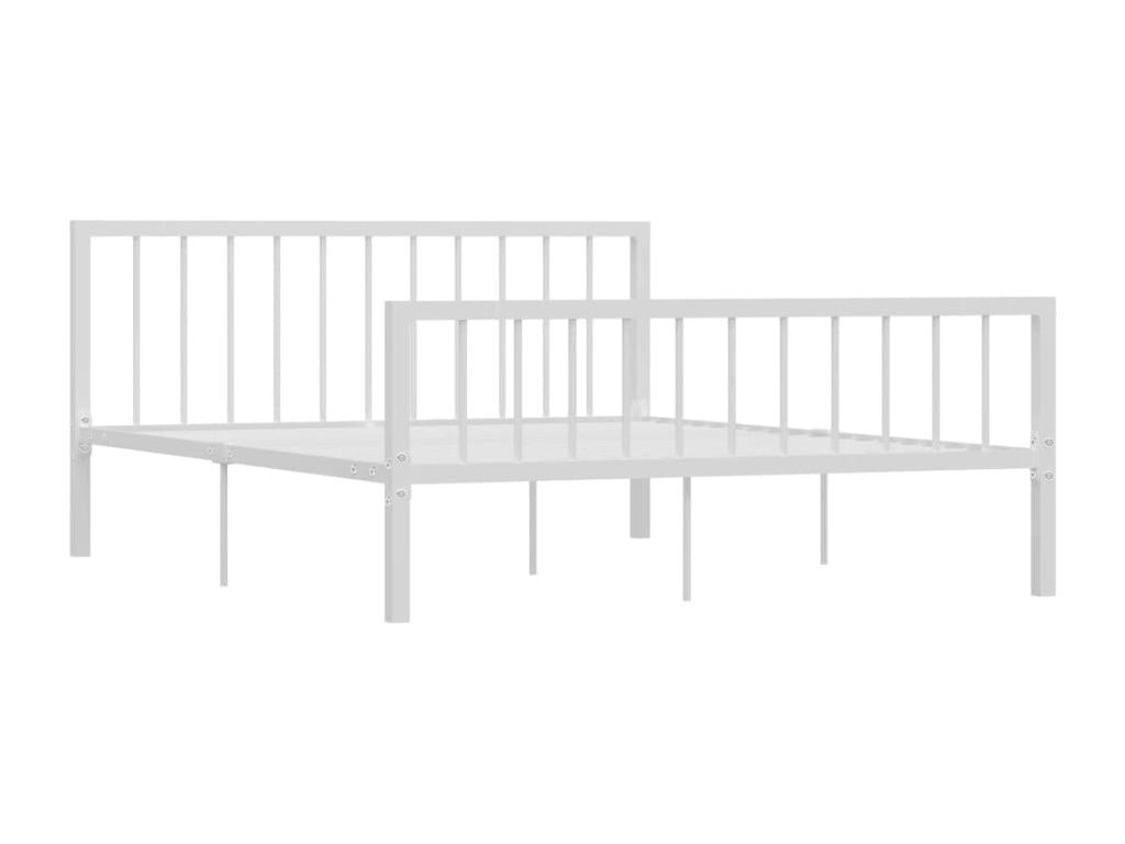 Cadre de lit Blanc Métal 160x200 cm OSRC86180