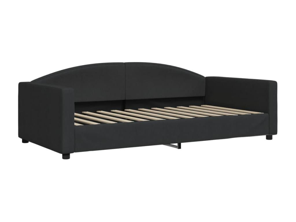 Lit de repos noir 100x200 cm tissu FRAY62460
