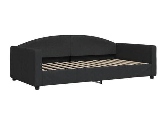 Lit de repos noir 100x200 cm tissu FRAY62460