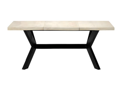 Table à dîner Blanc 180x90x75 cm Bois de manguier massif OFSN07861