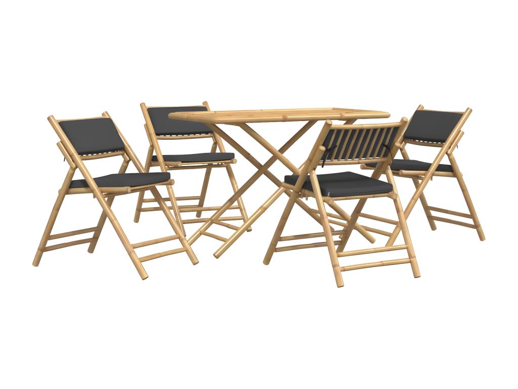 Ensemble de Artigeo pliante 5 pcs et coussins gris foncé Artigeo PSMY47505