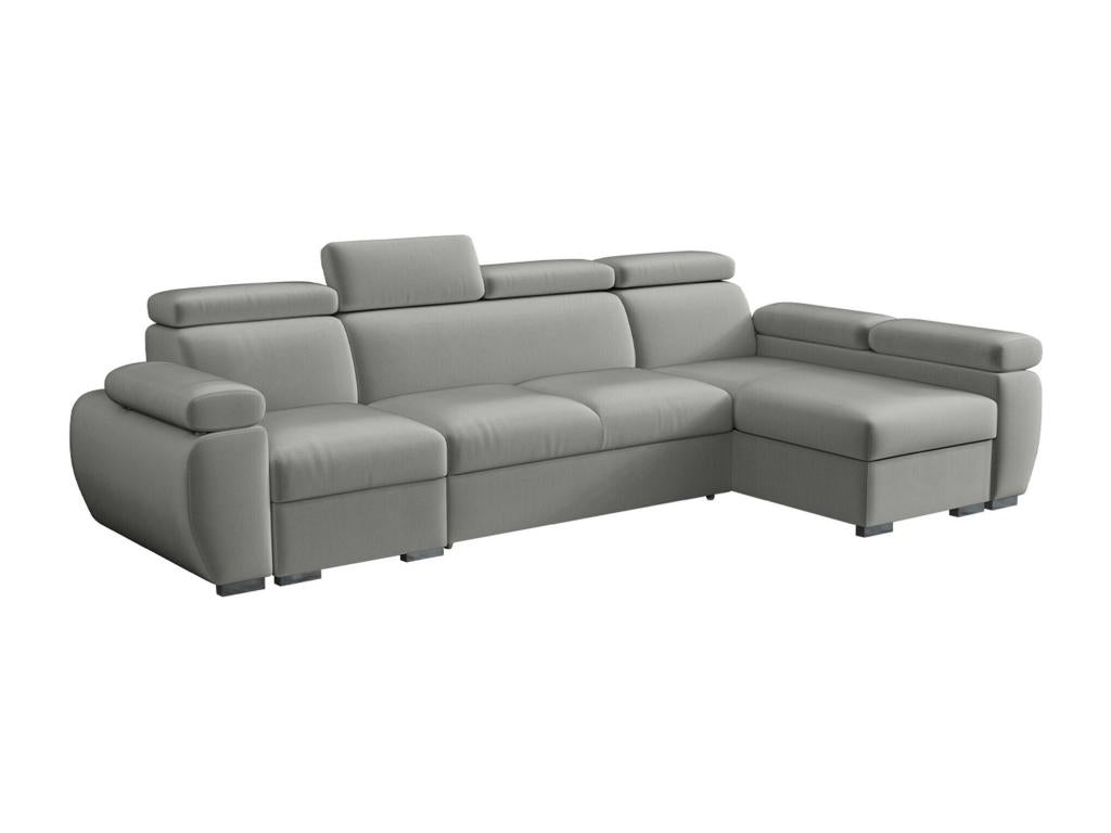 Canapé d'angle Chezlova 227 Gris Fonction de couchage Boîte de literie 320x170x85cm ZOWV32731