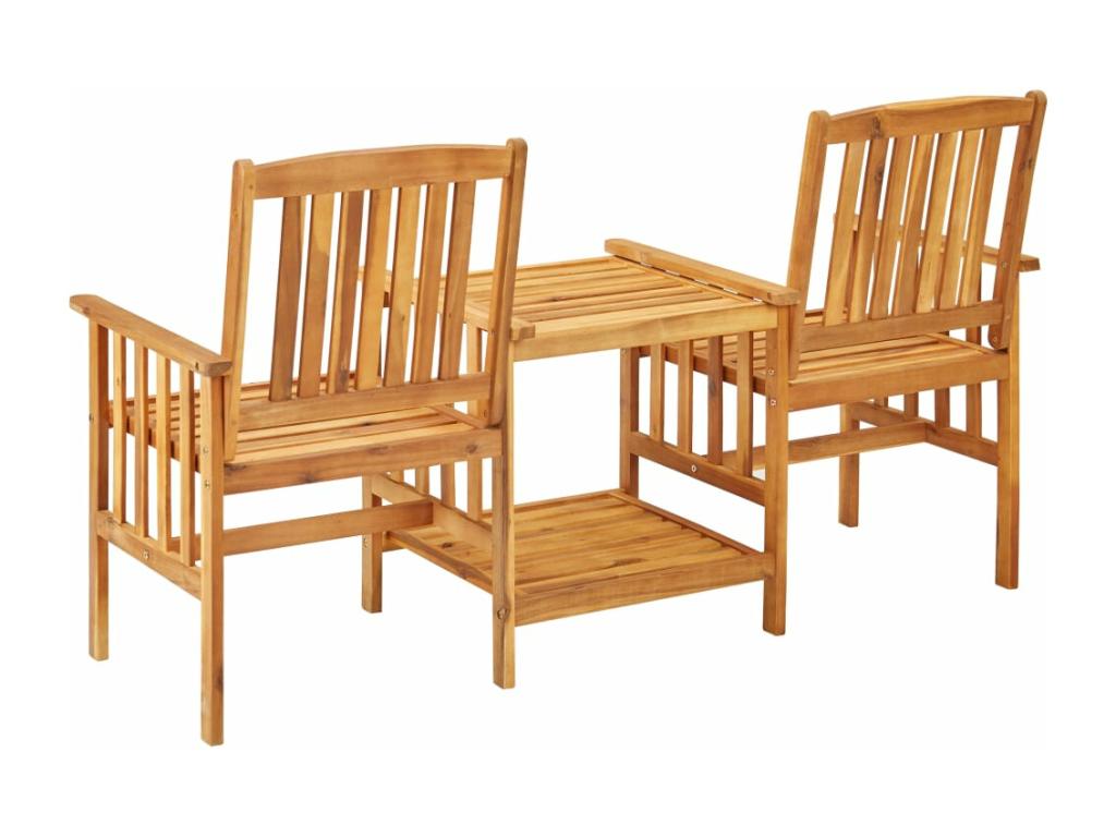 Chaises de jardin avec table à thé et coussins Artigeo solide UIGE03328