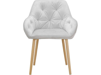 Artigeo - Lot de 2 chaises de salle à manger rembourrées en velours IVVM87161