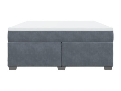 Sommier à Artigeo de lit et matelas Gris foncé 180x200cm Velours QXIF94732