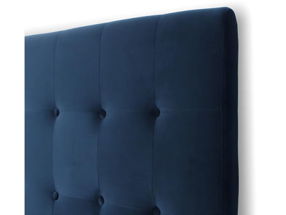 Tête de lit capitonnée Premium Velours 140cm Bleu JCVG96715
