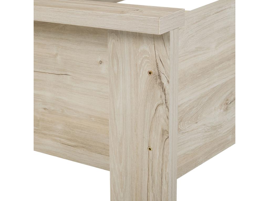 NATURAL - Lit 90x200cm Aspect Bois Clair AJSE36172