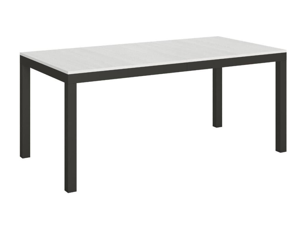 Table à manger extensible Artigeo evolution-Couleur Blanc-Support 4 pieds-Largeur extensible 180 à 440cm HZMX38007