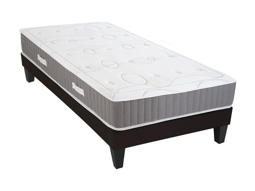 Artigeo - Ensemble INTUITION 90x200 cm - Matelas Mémoire de forme Sommier Bois KQXG78188