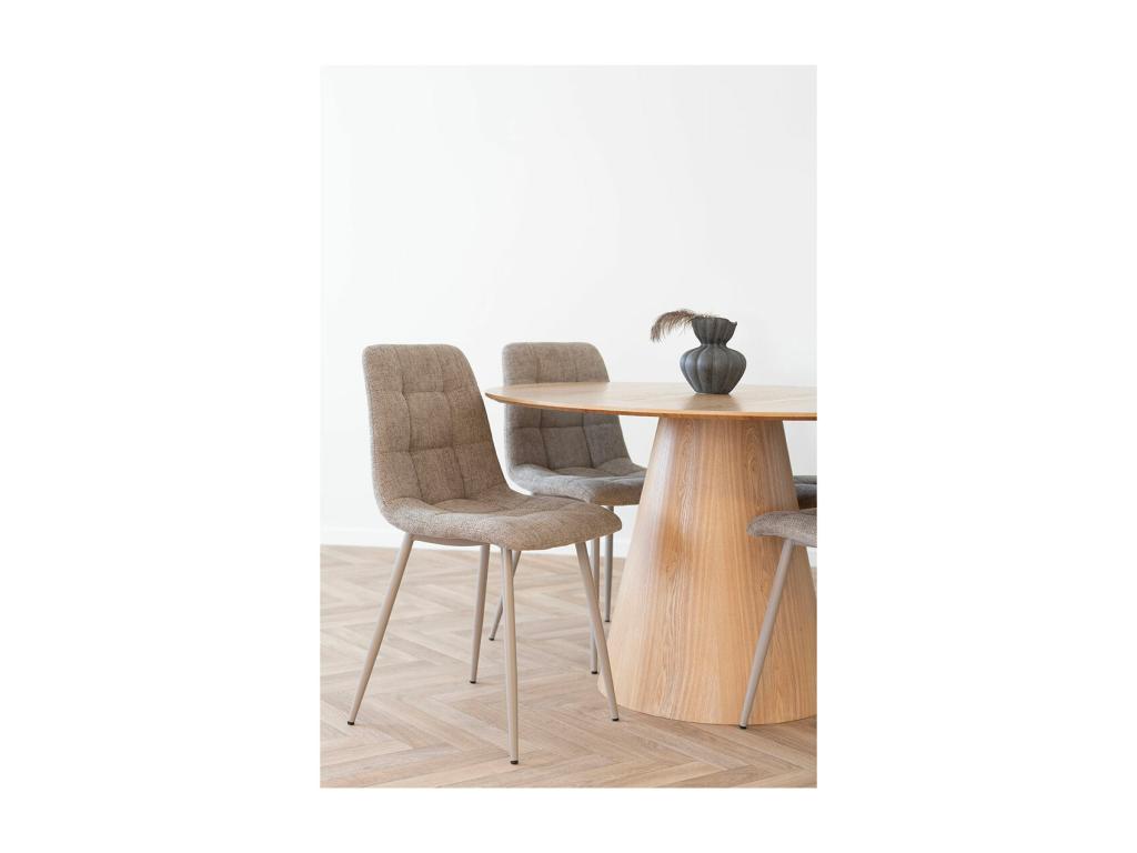 Table De Salle À Manger Ronde Artigeo Bois Naturel Frêne 120 Cm LVYO97705