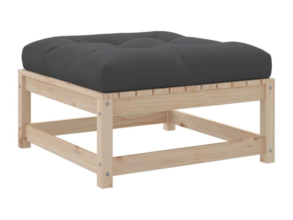 Salon de jardin 6 pcs avec coussins bois de pin massif GFKP18986