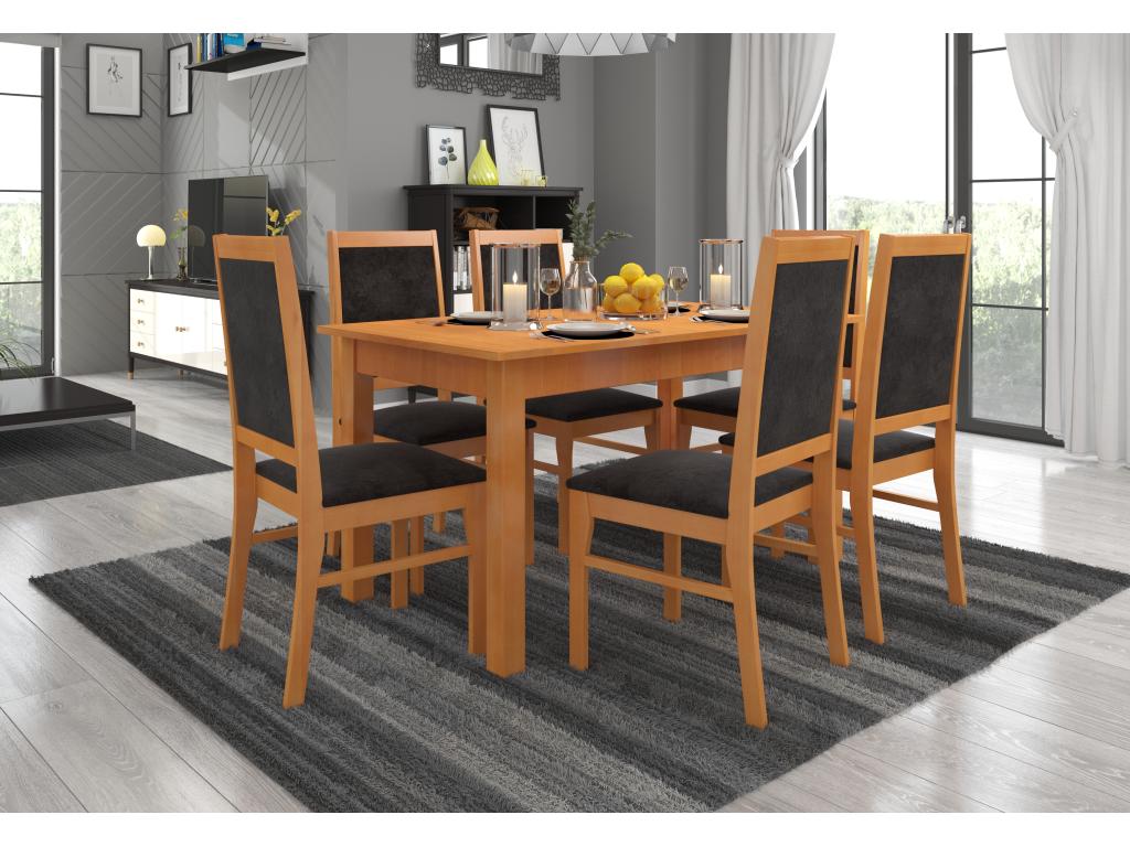 Chaise bois clair de hêtre et tissu Artigeo-Tissu 27102 EUVW37111