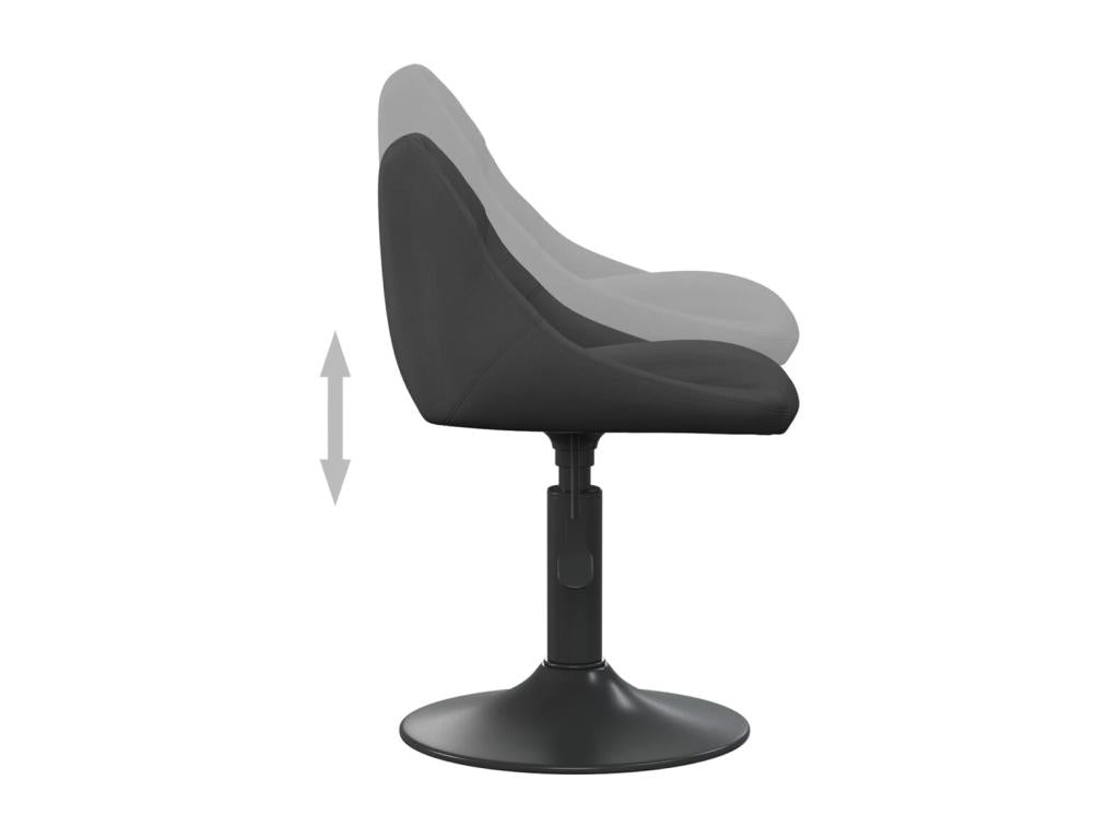 Chaises pivotantes à manger lot de 6 noir velours EACF25194