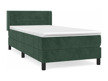 Lit à sommier tapissier avec matelas Vert foncé 90x190 cm GWKU63194