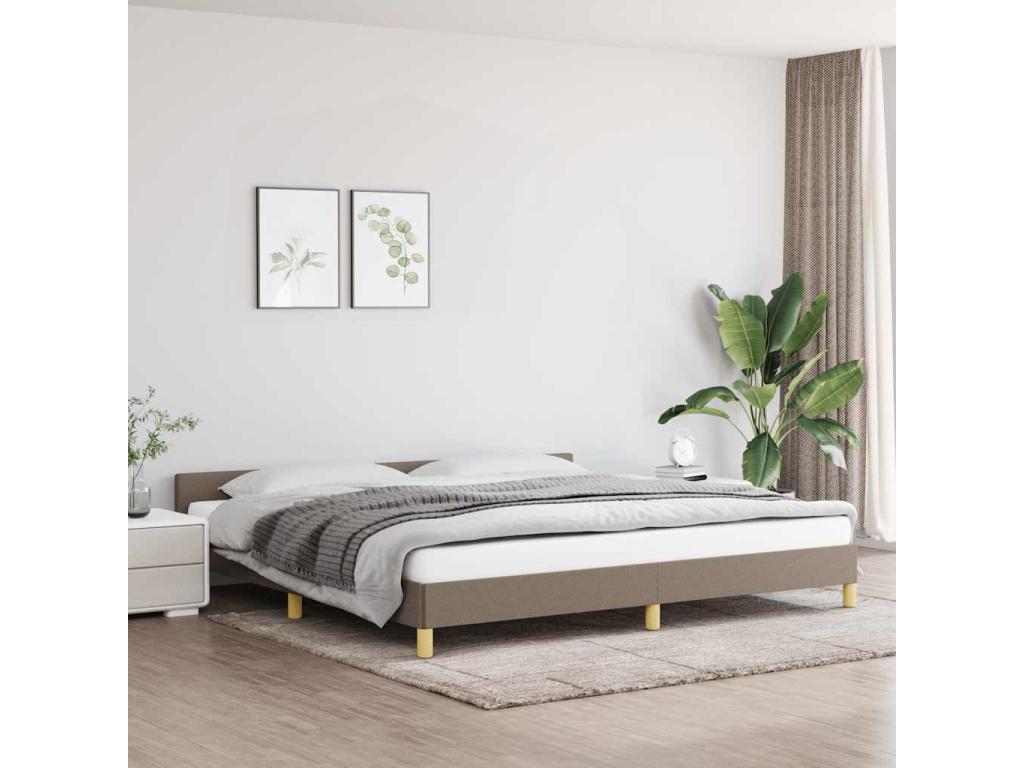 Cadre de lit sans matelas Artigeo 200x200 cm tissu YLRZ37495