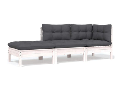 Salon de jardin 8 pièces avec coussins bois de pin massif GSJZ89228