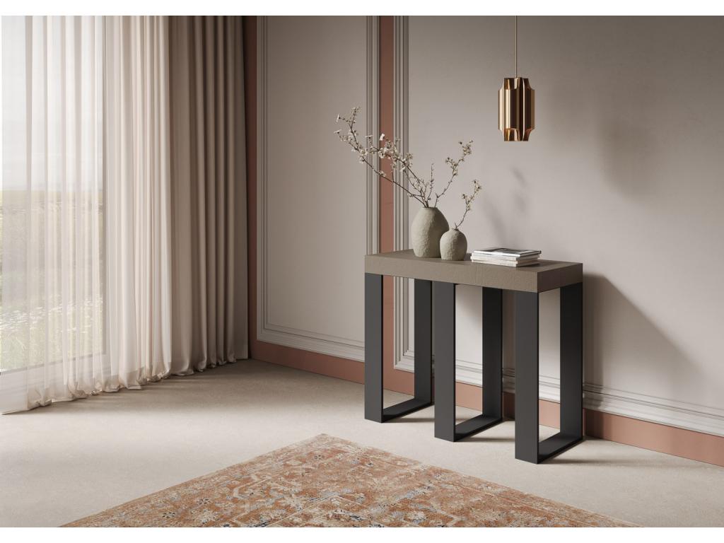 Console extensible 90x40/300 cm Sintesi Artigeo cadre Anthracite ZDSN67926