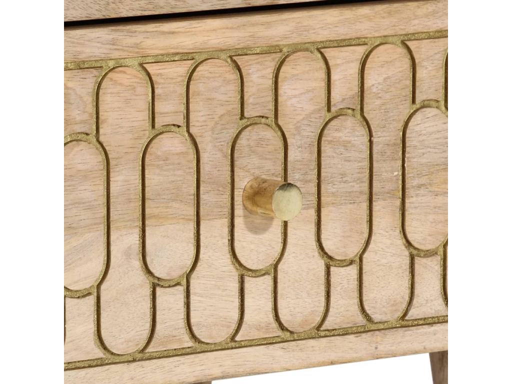 Table de chevet 40x33x46 cm Bois de manguier solide VNGL90970