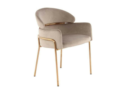 Chaise Design en Velours Artigeo / Rose Gold YAIV98613