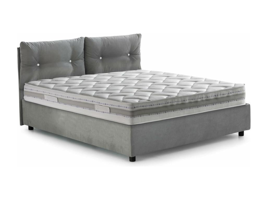 Lit Cosymeub size Cosymeub lit coffre avec revêtement en tissu Made in Italy ouverture frontale adapté pour matelas 120x190 cm gris VYIH19479