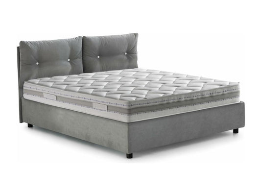 Lit Cosymeub size Cosymeub lit coffre avec revêtement en tissu Made in Italy ouverture frontale adapté pour matelas 120x190 cm gris VYIH19479