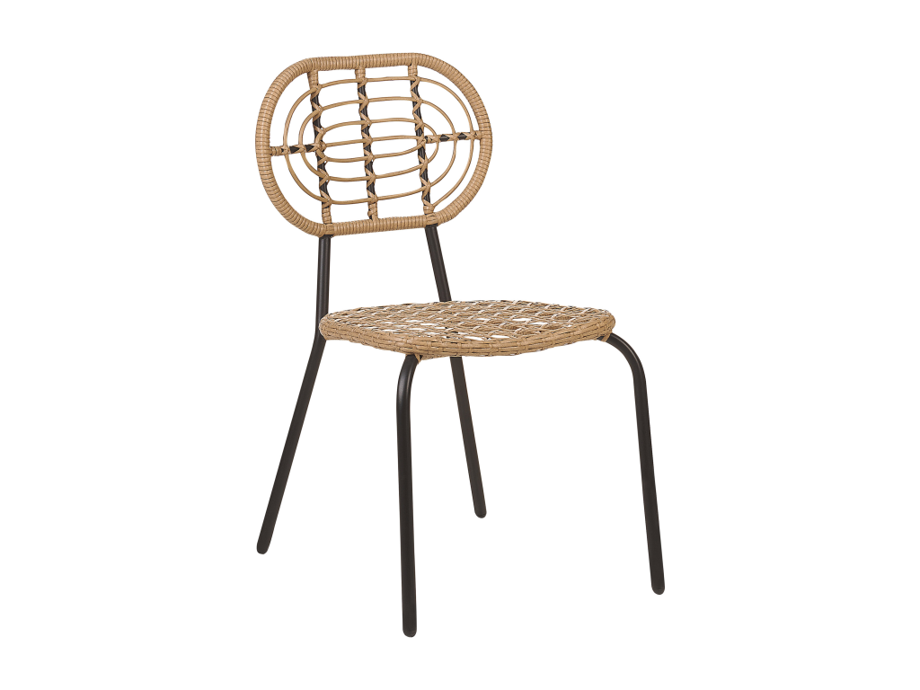 Lot de 4 chaises de jardin PRATELLO Naturel BWPB51511