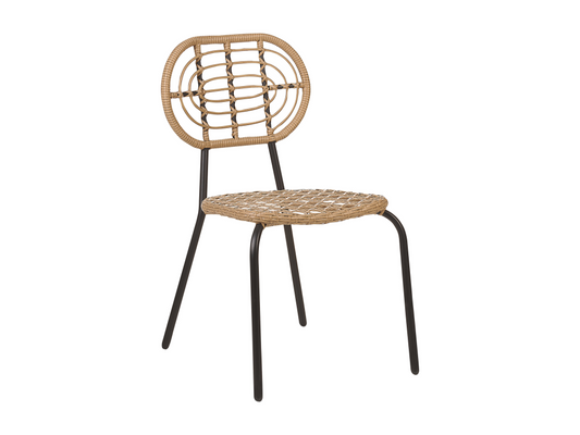 Lot de 4 chaises de jardin PRATELLO Naturel BWPB51511