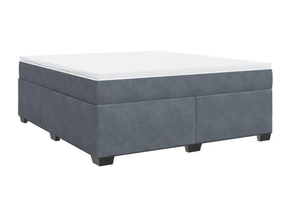 Sommier à Artigeo de lit et matelas Gris foncé 180x200cm Velours QXIF94732