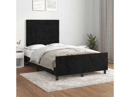 Cadre de lit sans matelas noir 120x190 cm velours QPPR95079