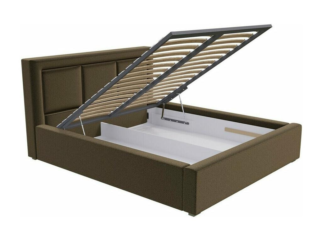 Lit Artigeo 100 Unique Gris 120x200 Tapisserie Sommier à Artigeo 140x223x93cm YKCQ64035