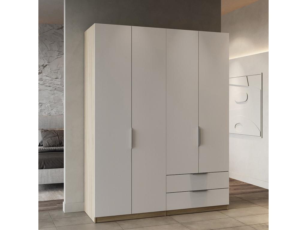 Armoire 4 portes et 2 tiroirs Artigeo - L157.3 cm WWFJ21620