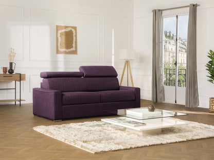 Canapé 4 places convertible express en tissu violet - Couchage 160 cm - Matelas 18 cm Chezlova ZQAX62233