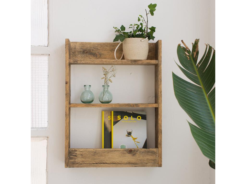 Etagère en bois de couleur marron 60 cm Chezlova XHRQ13978