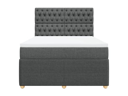 Sommier à Artigeo de lit avec matelas Gris foncé 140x190cm Tissu RYTE34998