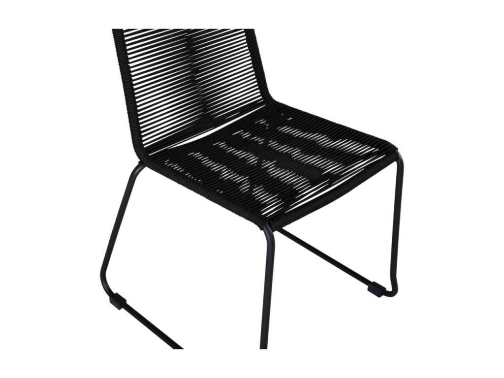 Artigeo Chaise de jardin empilable noir. LGME35156