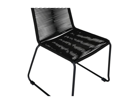 Artigeo Chaise de jardin empilable noir. LGME35156