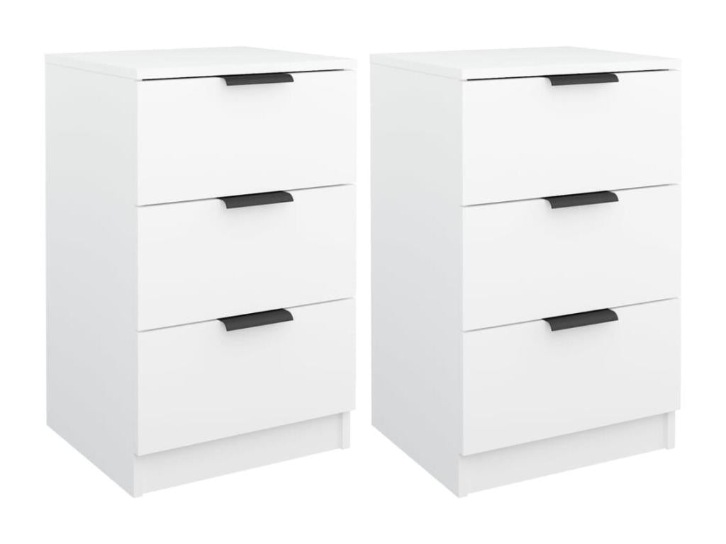 Tables de chevet 2 pcs Blanc 40x36x65 cm FETS36418