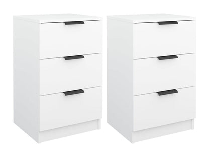 Tables de chevet 2 pcs Blanc 40x36x65 cm FETS36418